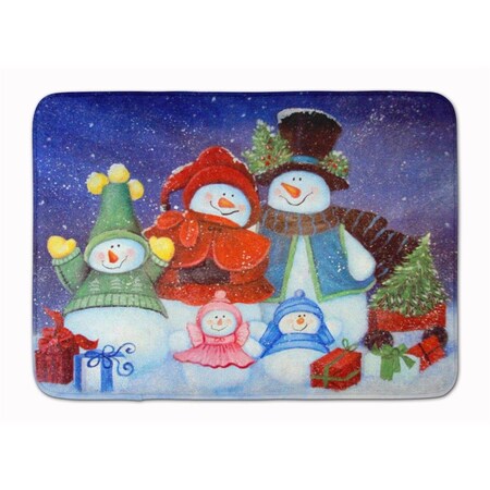 Carolines Treasures Merry Christmas From Us All Snowman Machine Washable Memory Foam Mat PJC1080RUG